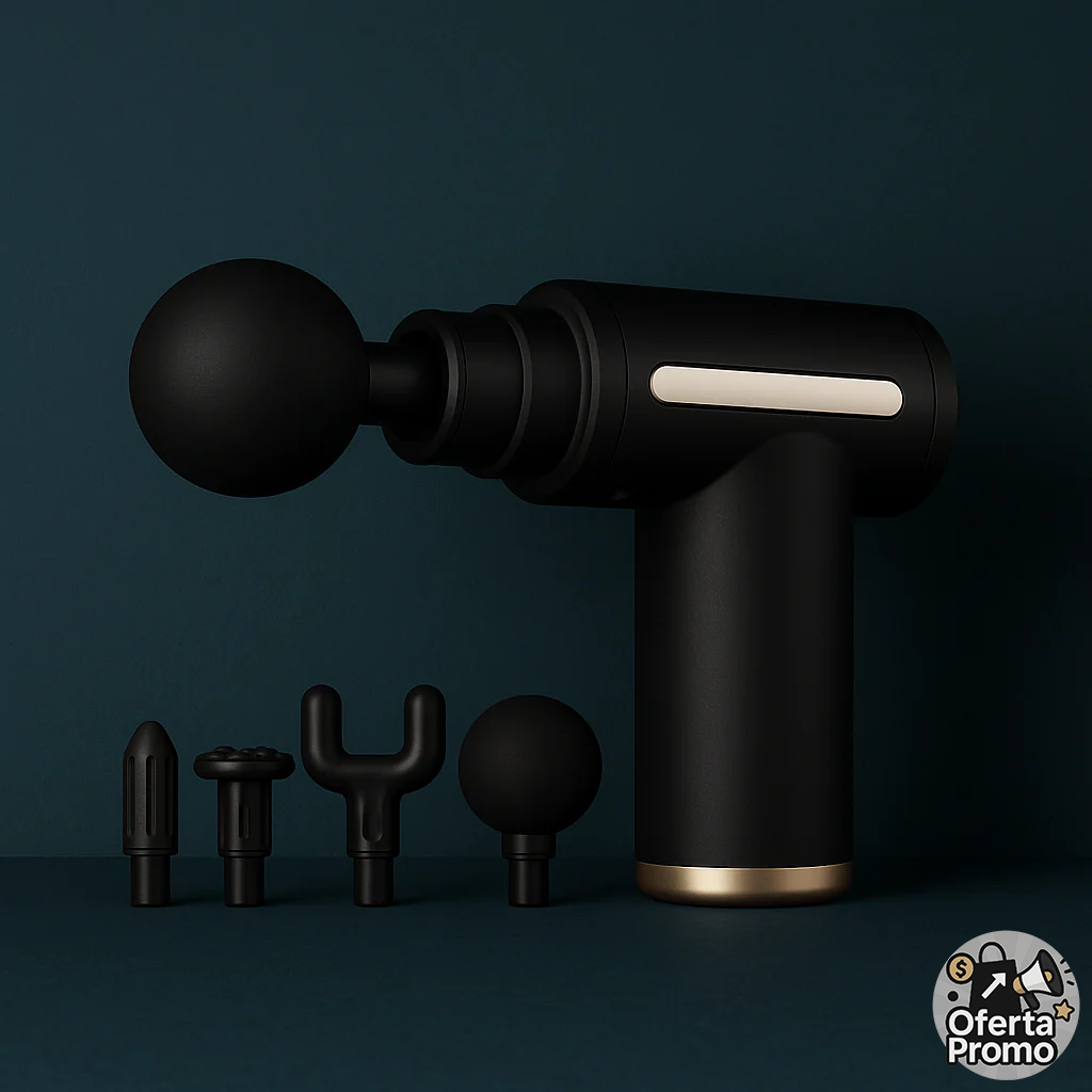 Pistol de Masaj Profesional cu 4 Capete