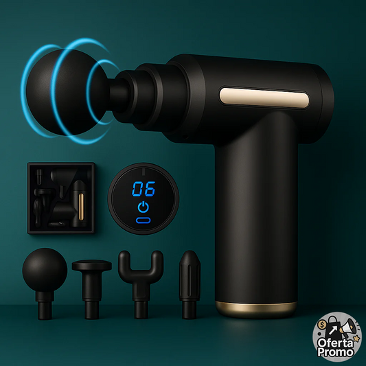 Pistol de Masaj Profesional cu 4 Capete